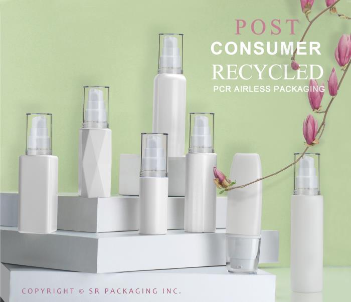 The PCR Airless Packaging Collection includes bottles, tubes, and tottles